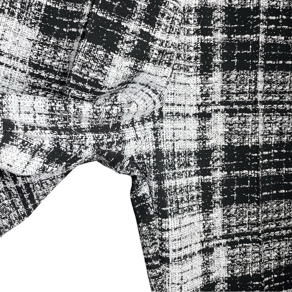 ONA by Yoon Chung Black White Plaid Kick Flare Pull On Pants Small - Picture 10 of 10
